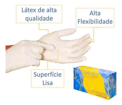 Imagem de Luvas Descartáveis Supermax Premium Quality Procedimento Cor