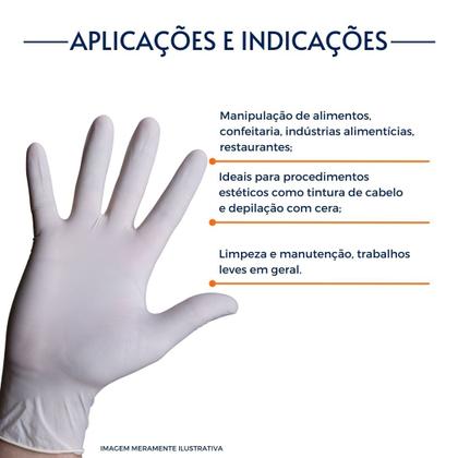 Imagem de Luvas Descartáveis Talge Tamanho M Vinil C Pó 100 Unidades