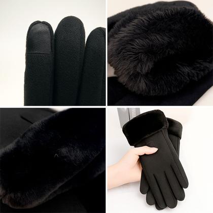 Imagem de Luvas Feminina Inverno Touch Screen Forrada com Lã Pelúciada