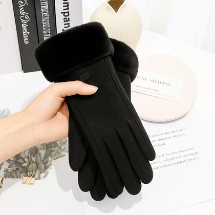 Imagem de Luvas Feminina Inverno Touch Screen Forrada com Lã Pelúciada