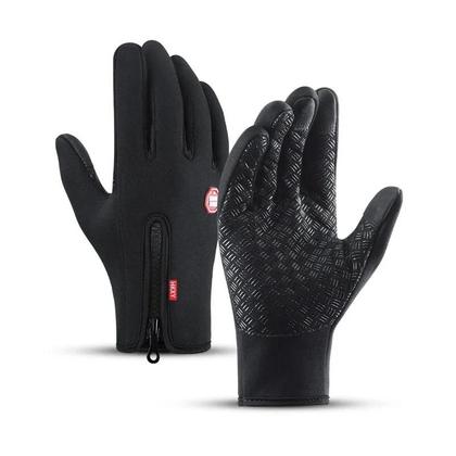 Imagem de Luvas Masculinas De Inverno Quentes Com Tela Sensível Ao Toque, Zíper Antiderrapante Para Pesca Ao