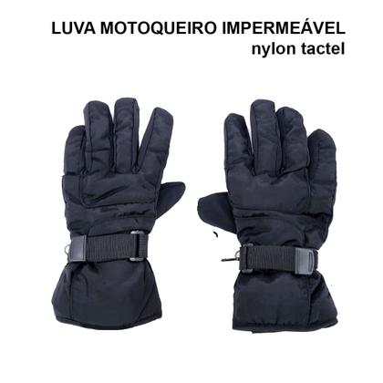 Imagem de Luvas Motoqueiro à Prova de Vento Forro Térmico Inverno 8089