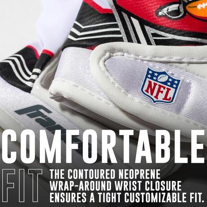 Imagem de Luvas para receptores de futebol Franklin Sports Tampa Bay Buccaneers Youth NFL
