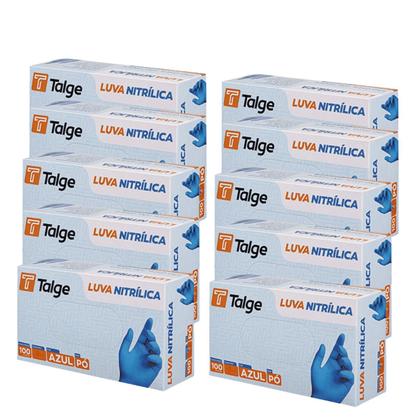 Imagem de Luvas proced nitrílica talge azul 100un - master c 10