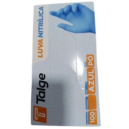 Imagem de Luvas proced nitrílica talge azul 100un - master c 10