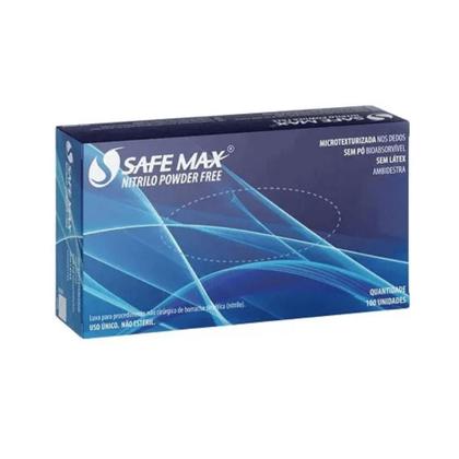 Imagem de Luvas proced nitrilo s pó safemax azul 100un