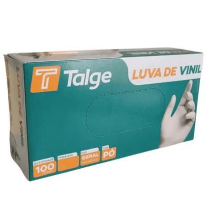 Imagem de Luvas proced vinil c pó talge transparente 100un