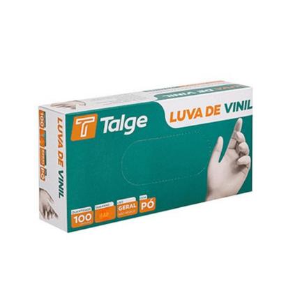 Imagem de Luvas proced vinil c pó talge transparente 100un