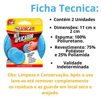 Imagem de Luxcar, Kit 2 Em 1 Aplicador De Microfibra Para Polimento