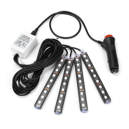 Imagem de Luz Barra Led Neon Tunning Automotivo Carro Interno 7 Cores Controle Ford Edge 2007 2008 2009 2010