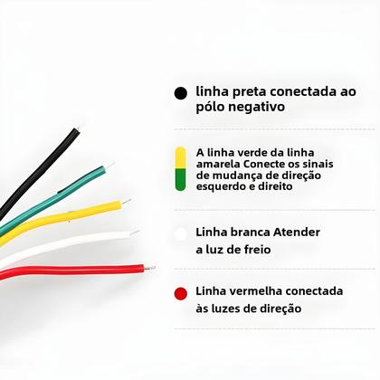 Imagem de Luz de Advertência LED 12V para Caminhão - Sinal de Freio, Ré e Pisca Duplo