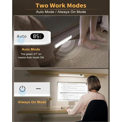 Imagem de Luz De Armário Com Sensor De Movimento Recarregável 60 LED Barra Táctil Sem Fio Luz Noturna