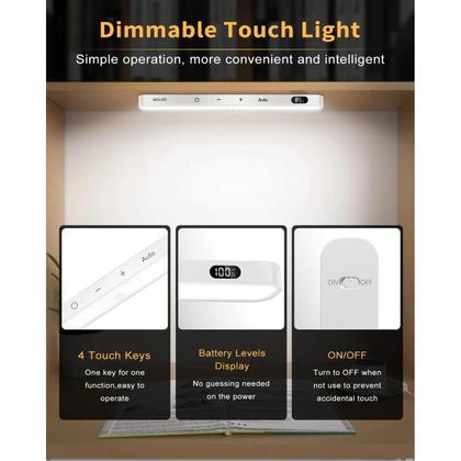 Imagem de Luz De Armário Com Sensor De Movimento Recarregável 60 LED Barra Táctil Sem Fio Luz Noturna