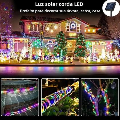 Imagem de Luz de Corda LED Solar para Jardim - Ideal para Natal, Festas e Casamentos