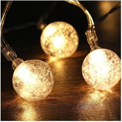 Imagem de Luz De Cordão De Cristal À Prova d'Água Com 20 LEDs Para Decorações De Jardim Ao Ar Livre, Camping E