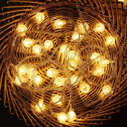 Imagem de Luz De Cordão De Cristal À Prova d'Água Com 20 LEDs Para Decorações De Jardim Ao Ar Livre, Camping E