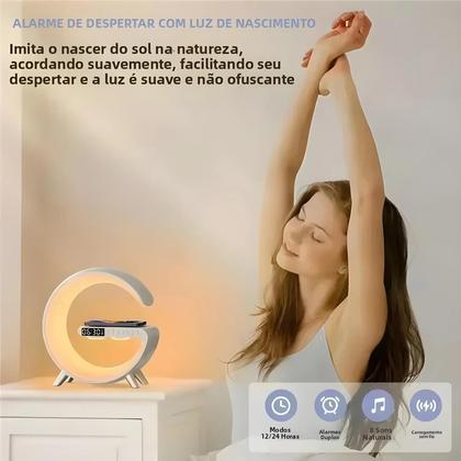 Imagem de Luz De Despertar LED Inteligente RGB, Luz Noturna, Alto-falante Bluetooth, Carregador Sem Fio De