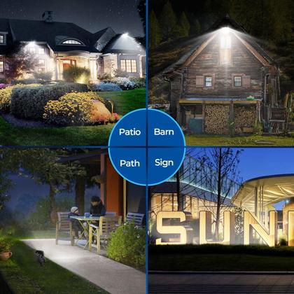 Imagem de Luz de inundação LED CINOTON Dusk to Dawn 50W 7000LM IP65 5000K