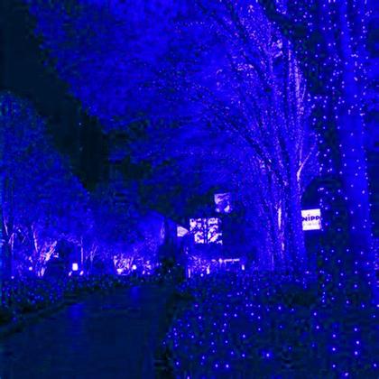 Imagem de Luz de Malla LED Azul para Navidad HISHINY 1.8x1.8m 144 LEDs