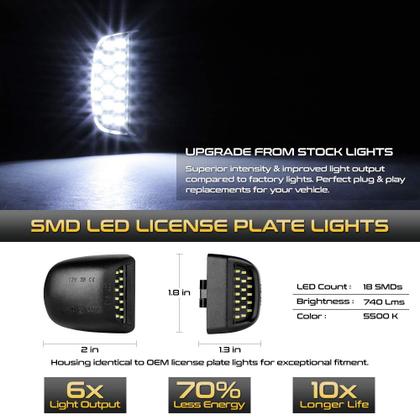 Imagem de Luz de matrícula VIPMOTOZ Full LED para Cadillac e Chevy