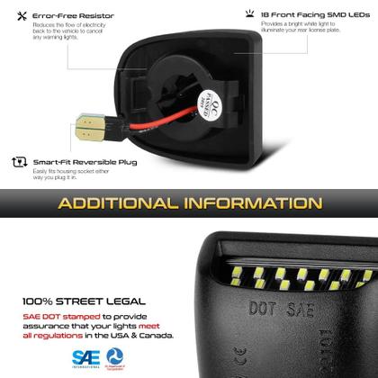 Imagem de Luz de matrícula VIPMOTOZ Full LED para Cadillac e Chevy