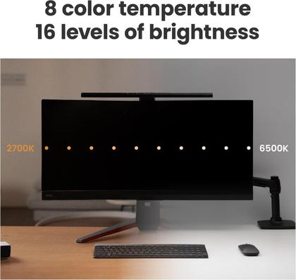 Luz de monitor LED BenQ ScreenBar Pro Ultrawide Silver - Luminária