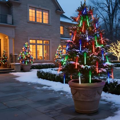 Imagem de Luz De Natal Pisca-pisca Meteoro Cascata 8 Tubos Led Bastão
