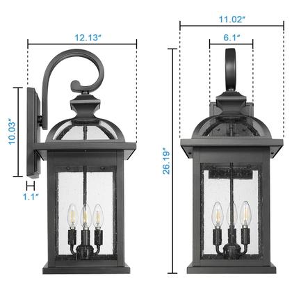 Imagem de Luz de parede externa Darkaway 66 cm Retro Seed Glass E12 Base