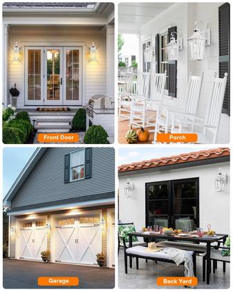 Imagem de Luz de parede externa VIANIS Motion Sensor de Alumínio Branco