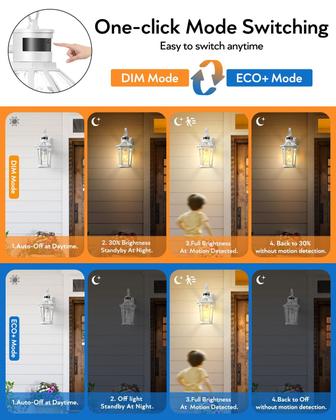 Imagem de Luz de parede externa VIANIS Motion Sensor de Alumínio Branco