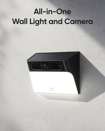Luz de parede solar Cam eufy Security S120 2K Camera IP65 - Câmera