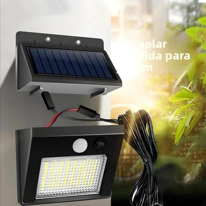 Imagem de Luz De Parede Solar Com 48 LEDs, Sensor De Movimento PIR, À Prova D'água IP65 Para Jardim E Quintal