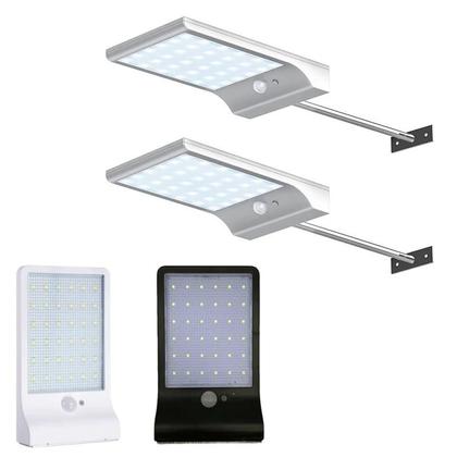 Imagem de Luz De Rua Solar Com Sensor PIR De 48LED Para Jardim, Garagem, Galpão, Quintal, Lâmpada LED Externa