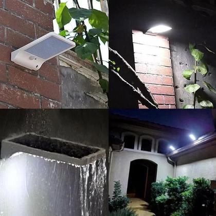 Imagem de Luz De Rua Solar Com Sensor PIR De 48LED Para Jardim, Garagem, Galpão, Quintal, Lâmpada LED Externa