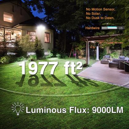 Imagem de Luz de segurança LED Onforu 100W 9000LM IP65 impermeável