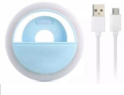 Imagem de Luz De Selfie Ring Light Anel Led Flash Celular Recarregável Azul