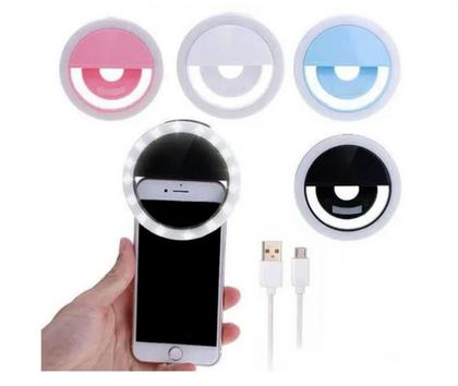 Imagem de Luz De Selfie Ring Light Anel Led Flash Celular Recarregável 
