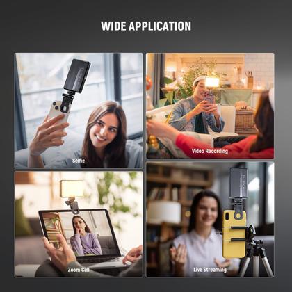 Imagem de Luz de telefone LED para selfie NEEWER Basics BL120B recarregável