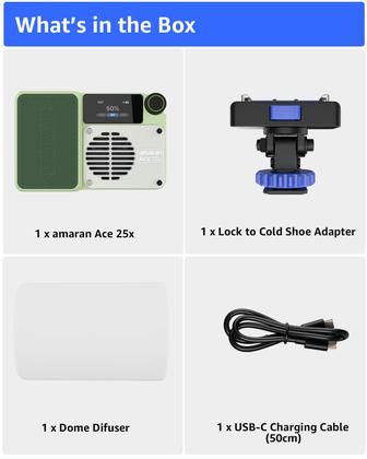 Imagem de Luz de Vídeo Amaran Ace 25x - LED Recarregável Bicolor 25W