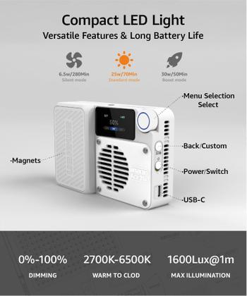 Imagem de Luz de Vídeo Amaran Ace 25x - LED Recarregável Bicolor 25W