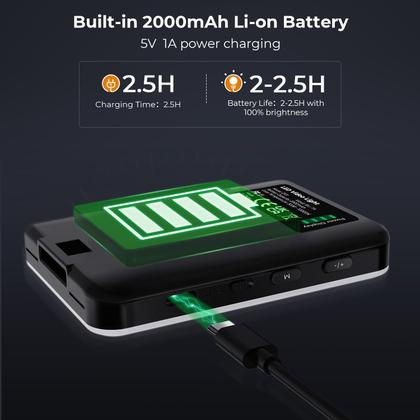 Imagem de Luz de vídeo LED K&F Concept Clip Fill com filtro de 4 cores 2000mAh