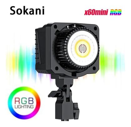 Imagem de Luz De Vídeo Led Rgb Sokani X60 Mini 60w 2800k10000k