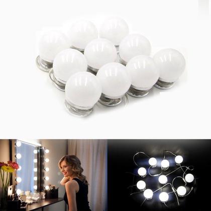 Imagem de Luz Espelho kit 10 Lampadas Camarim iluminação Led 3 Cores intensidade