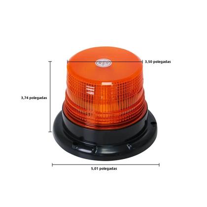 Imagem de Luz Estroboscópica de Emergência LED com Base Magnética para Carro - Farol Piscante