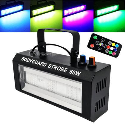 Imagem de Luz Flash Strobo RGB Colors 60W Canhão Refletor Controle 16 Botões Efeito Flash P/ Festa - 1948812