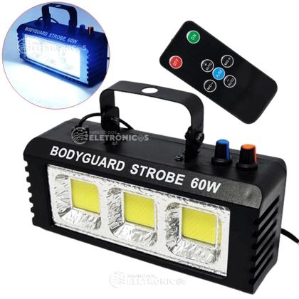 Imagem de Luz Flash Strobo Sensor Rítmico 60W Canhão Refletor Controle Remoto Efeito Flash P/ Festa - 1948813
