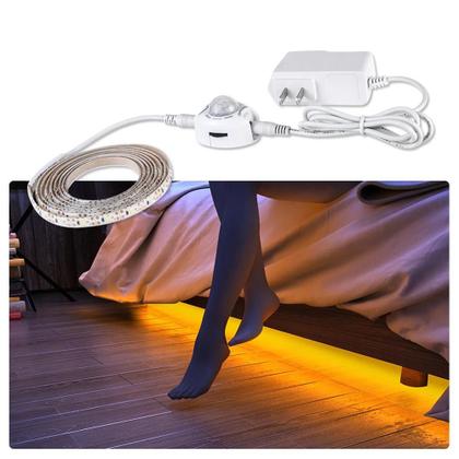 Imagem de Luz LED Com Sensor De Movimento Para Abaixo Do Armário, Flexível De 1m a 5m, Luz Noturna PIR 12V À