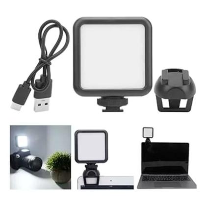 Imagem de Luz Led De Preenchimento Rgb Camera + Suporte Cel Notebook