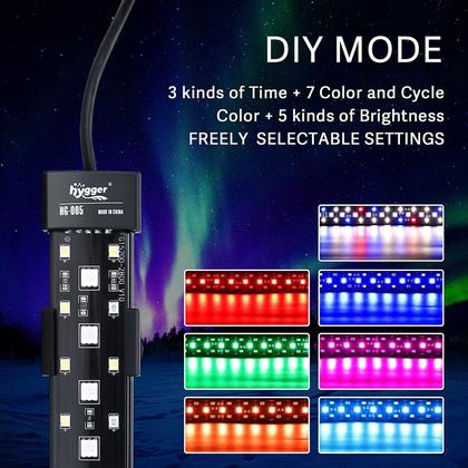 Imagem de Luz LED para aquário, modo 24/7, submersível, 10W 17-30in