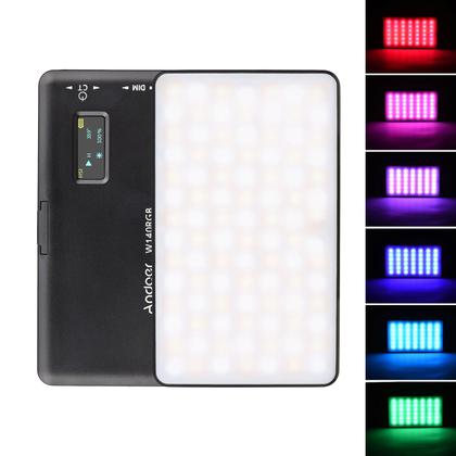 Imagem de Luz Led Recarregável, de Vídeo W140 RGB Preenchimento Fotográfico, Regulável, Display
